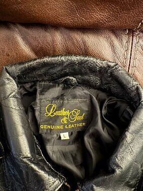 Vintage 90s Leather and Soul Black Genuine Leather Patchwork Bomber Jacket Mens